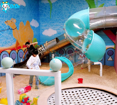 Good price Colorful Indoor Trampoline Adventure Park Customize With Slide And Foam Pit online