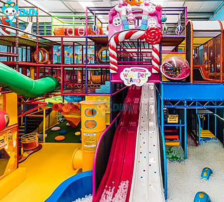 Good price Relax Indoor Commercial Playground With Ball Pit Slide And Obstacle Courses online